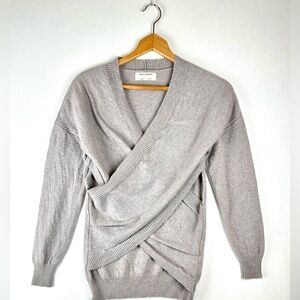 Falconeri Cashmere Criss Cross Sweater Made in Italy Quiet Luxury Neutral
